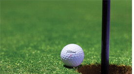 golf ball and hole