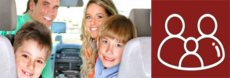 family in a car - AAA rates