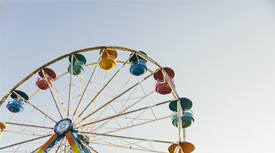 Ferris wheel at fairgrounds