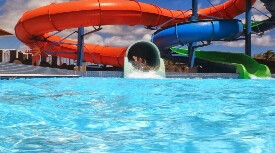 waterpark with slide