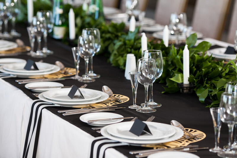 table setting at a wedding reception