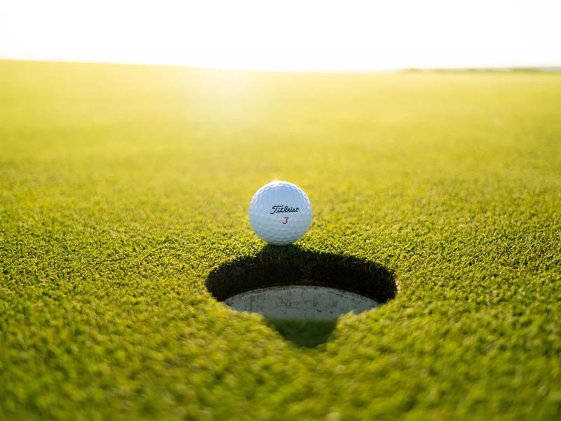 golf ball on the golf course