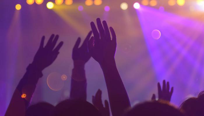 hands up at concert