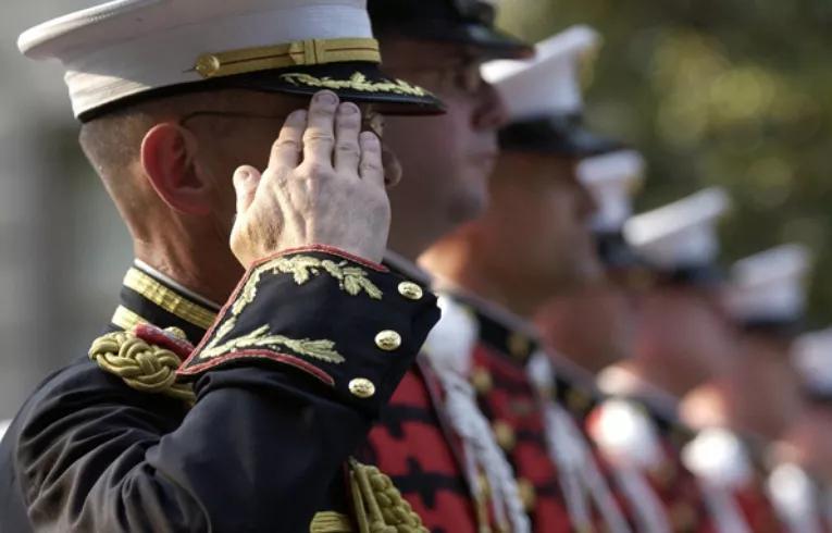 soldier with American flag