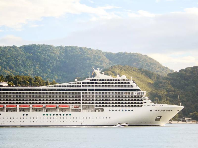 cruise ship in water