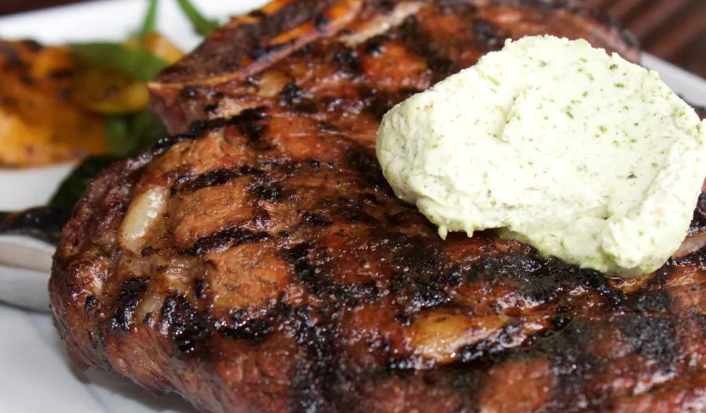 Steak with herb butter