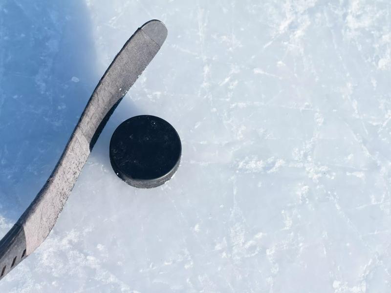 hockey puck on ice