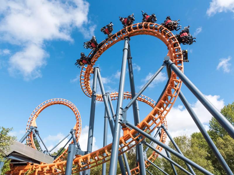 family fun on rollercoaster