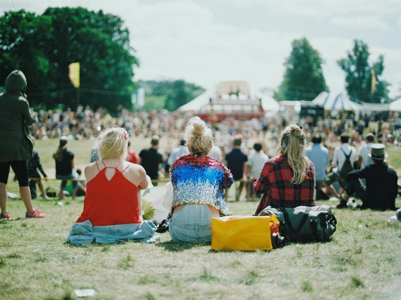 family at a festival