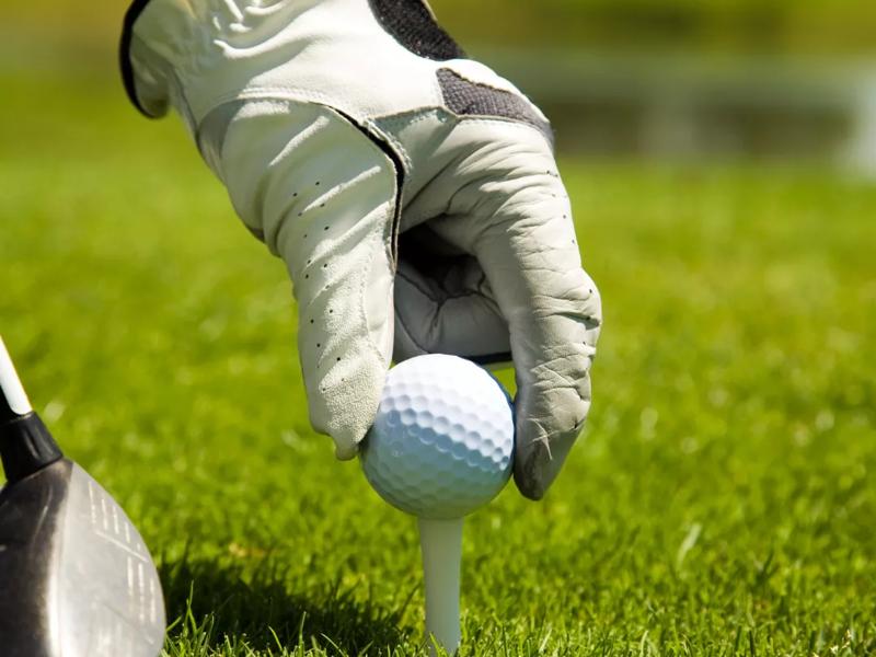 golf ball on green