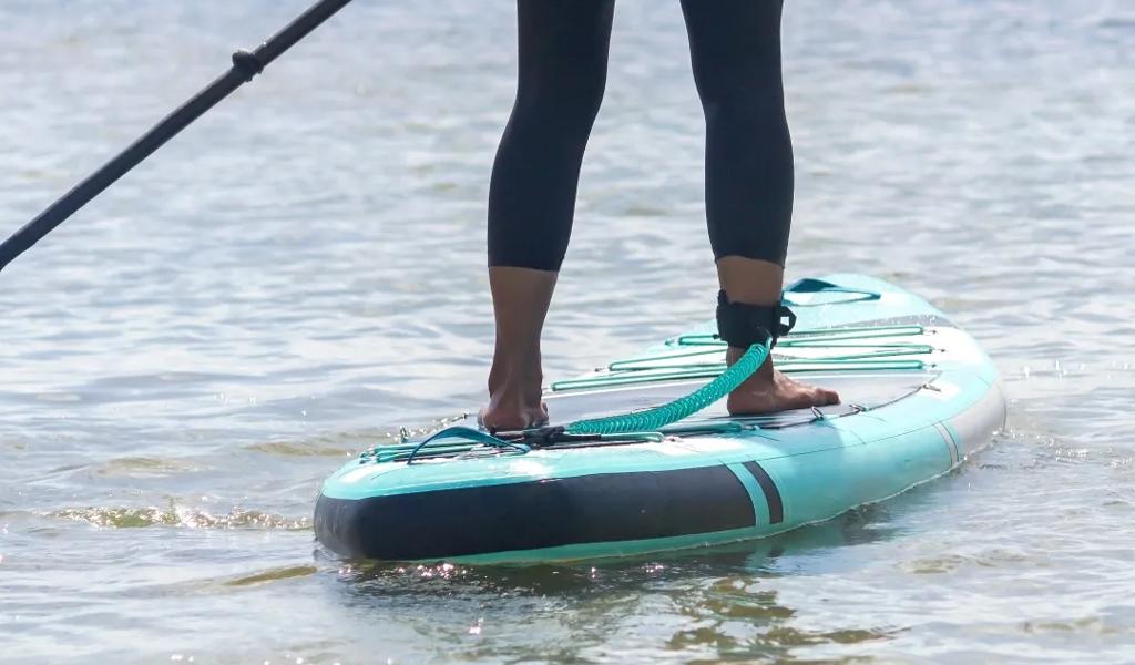 Paddleboarding on calm water