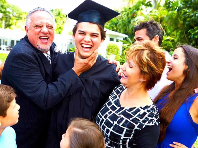 college student at graduation