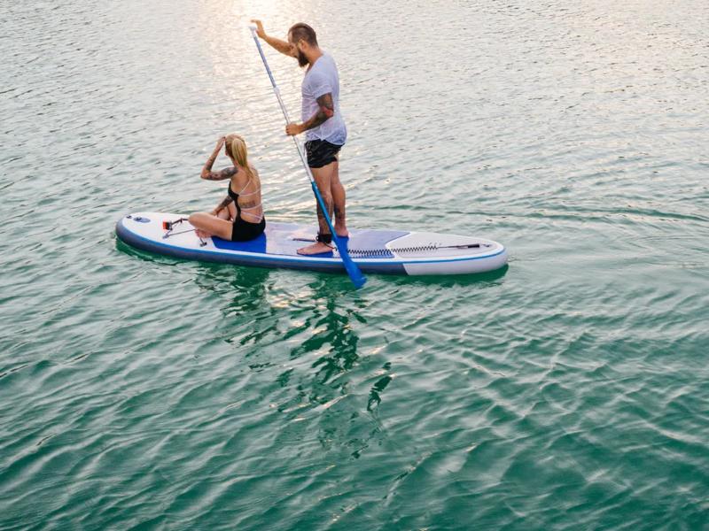 paddleboarding