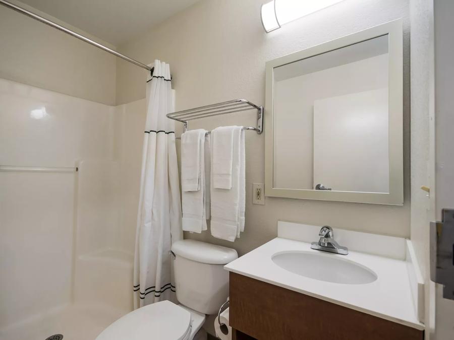 Studio 1 Queen Bed with Walk-In Shower Non-Smoking Bathroom Image