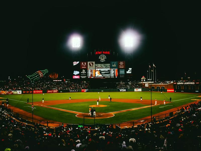 night baseball game