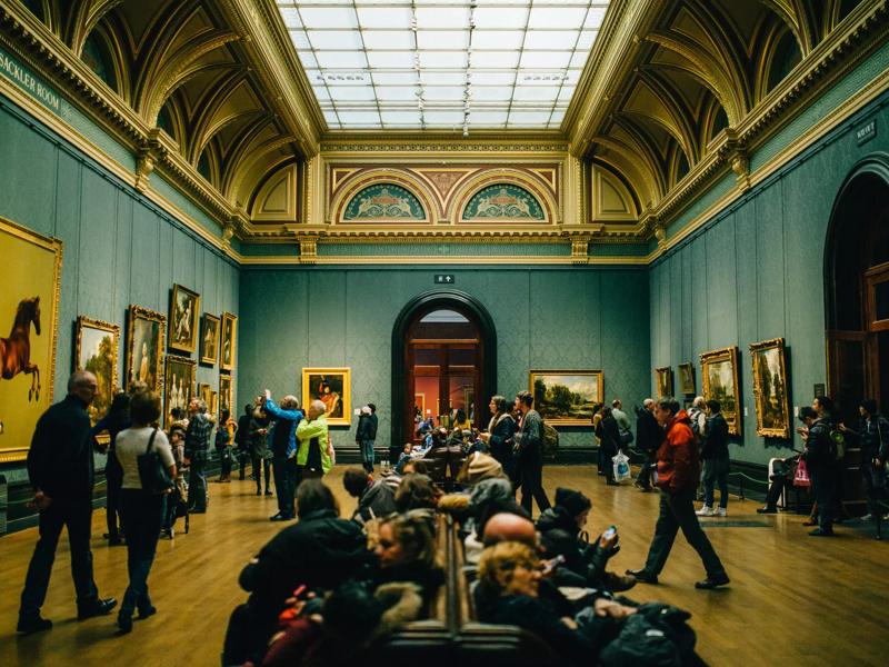 Busy art museum