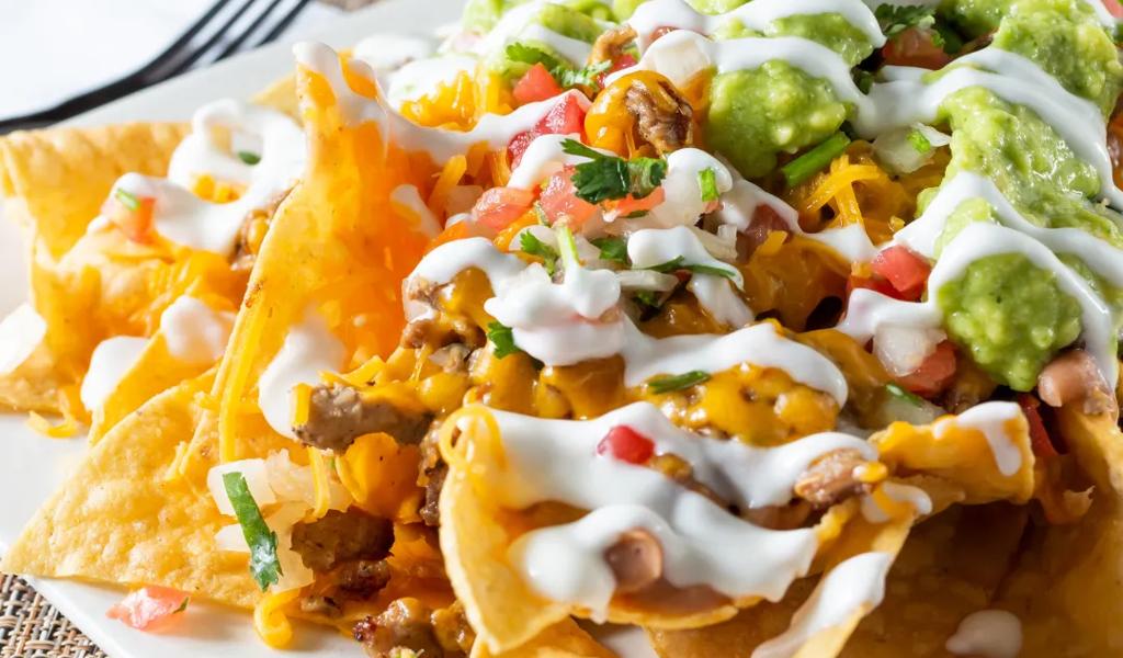 Loaded cheesy nachos