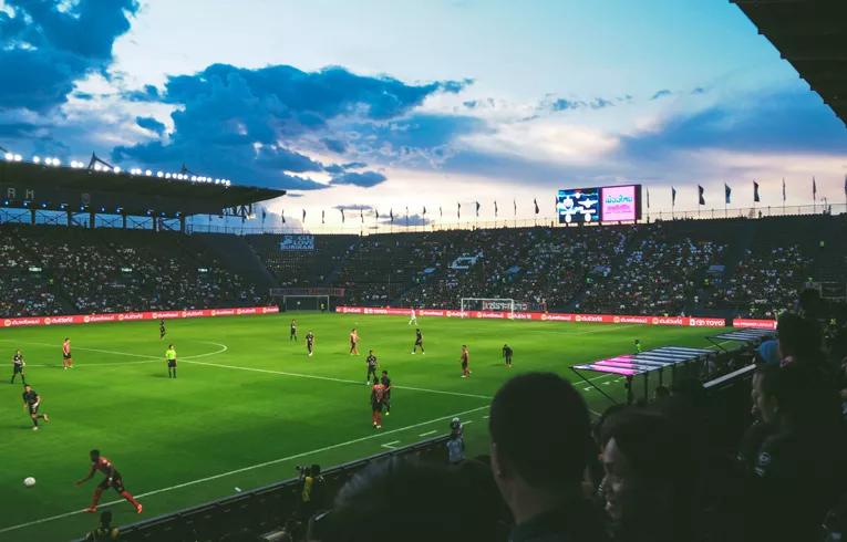 soccer stadium with fans