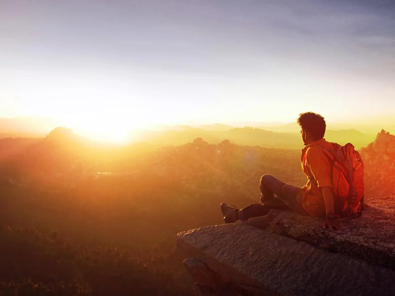 boy on mountain