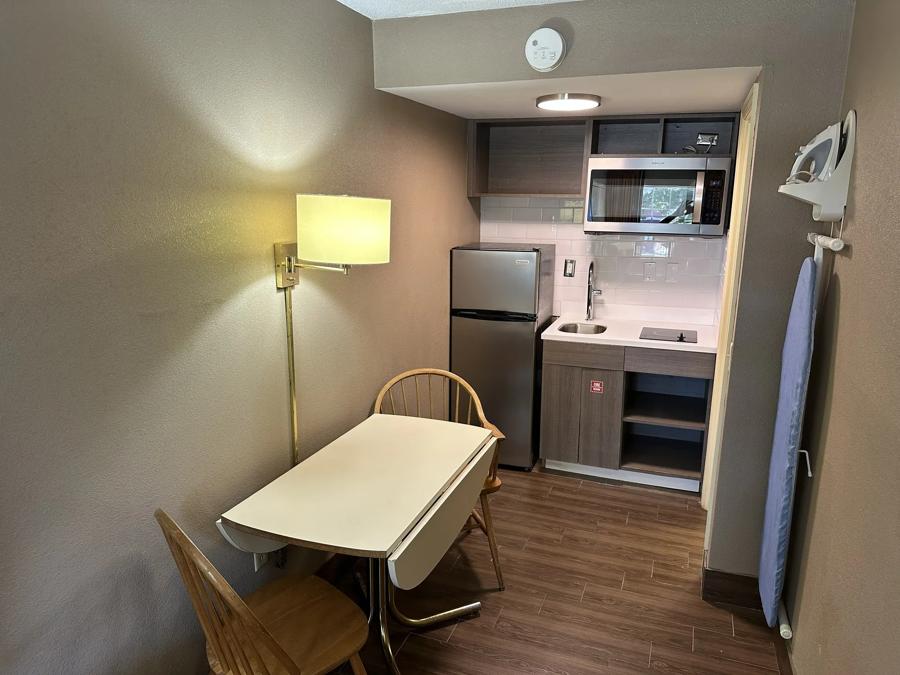 Make meals or reheat leftovers in your own room's stocked kitchen