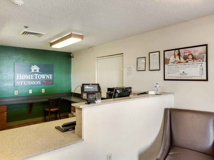 HomeTowne Studios Spartanburg - Asheville Highway Front Desk and Lobby 