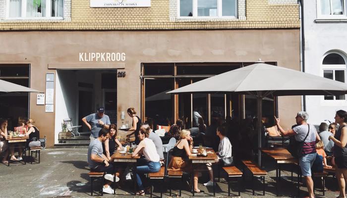 people eating on patio