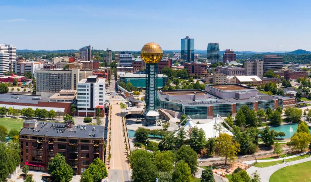 Knoxville city skyline view