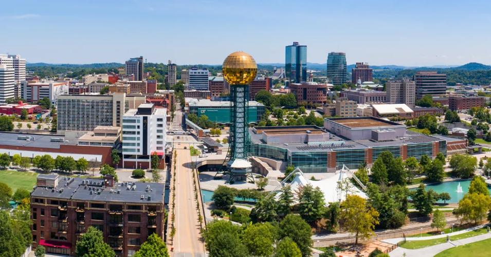 Knoxville Sunsphere cityscape view