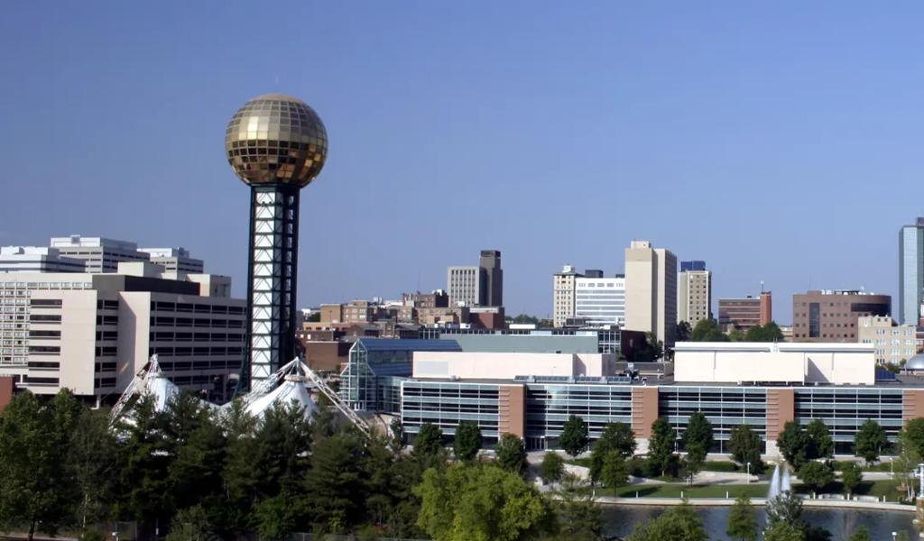 Knoxville Sunsphere cityscape park