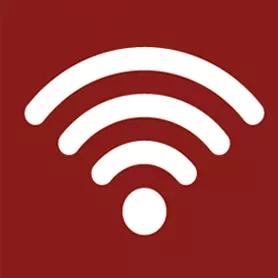 wifi logo with laptop computer