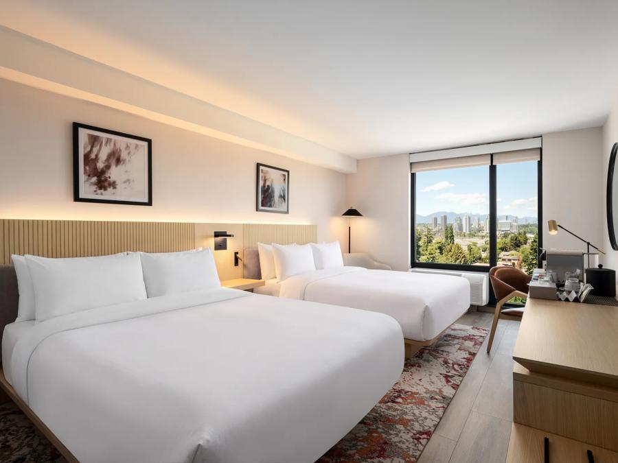 Red Roof PLUS+ Vancouver Airport Deluxe 2 Queen Beds with Mountain View Smoke Free Image