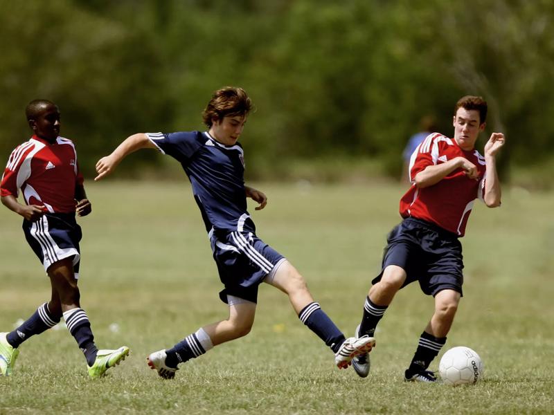 kids playing soccer