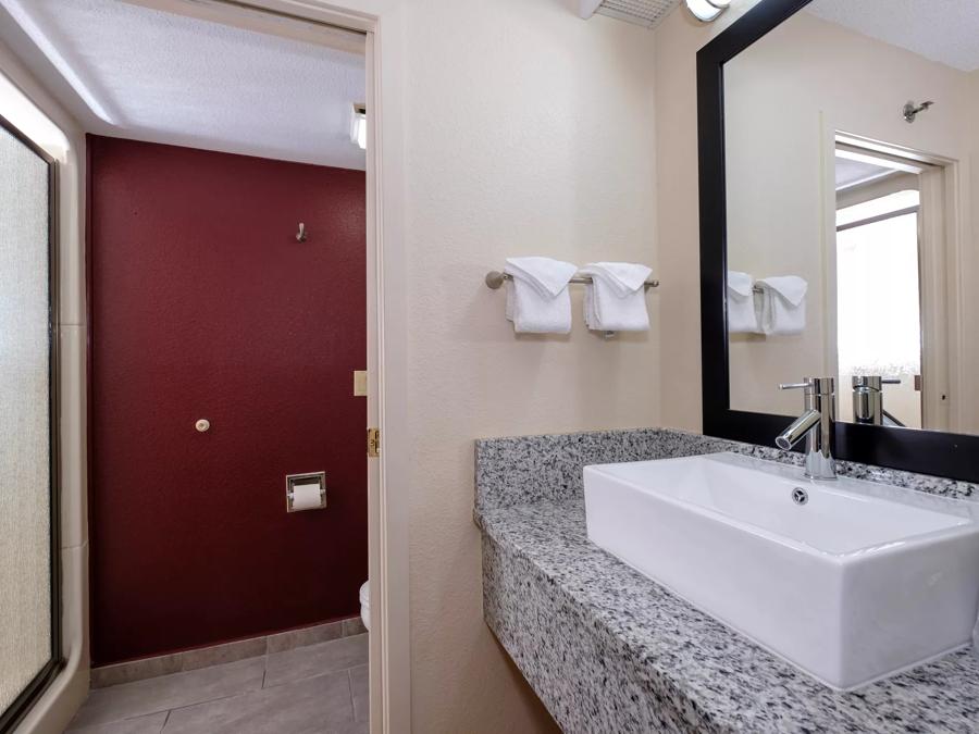 Red Roof PLUS+ Palm Coast Premium King Poolside Smoke Free Bathroom Image