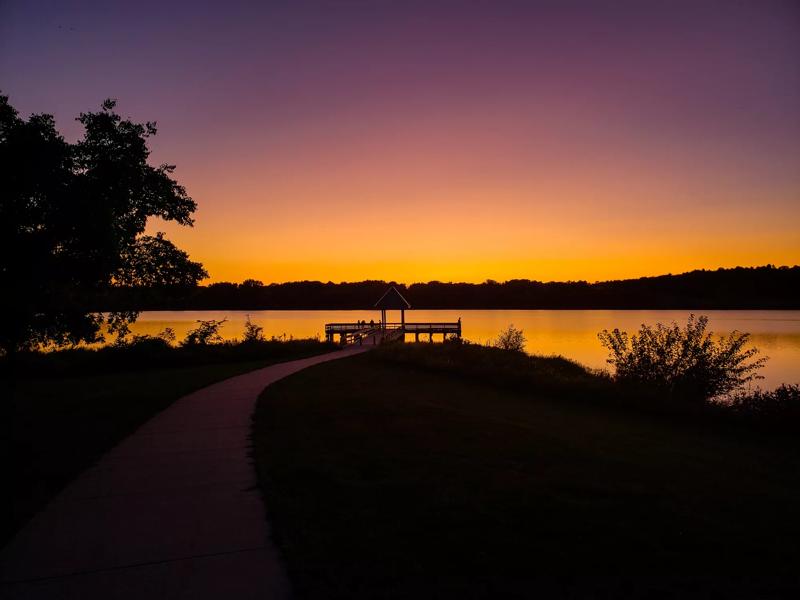 sunset at lake