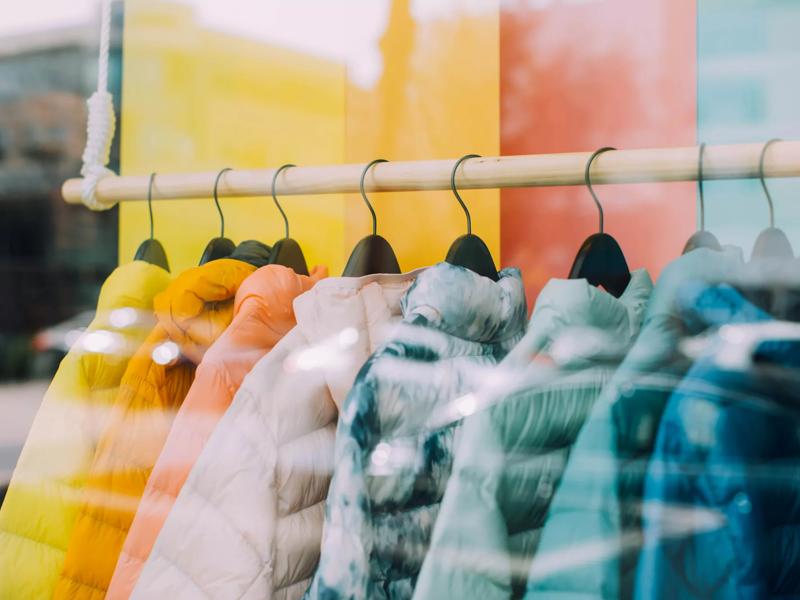 clothes rack inside store