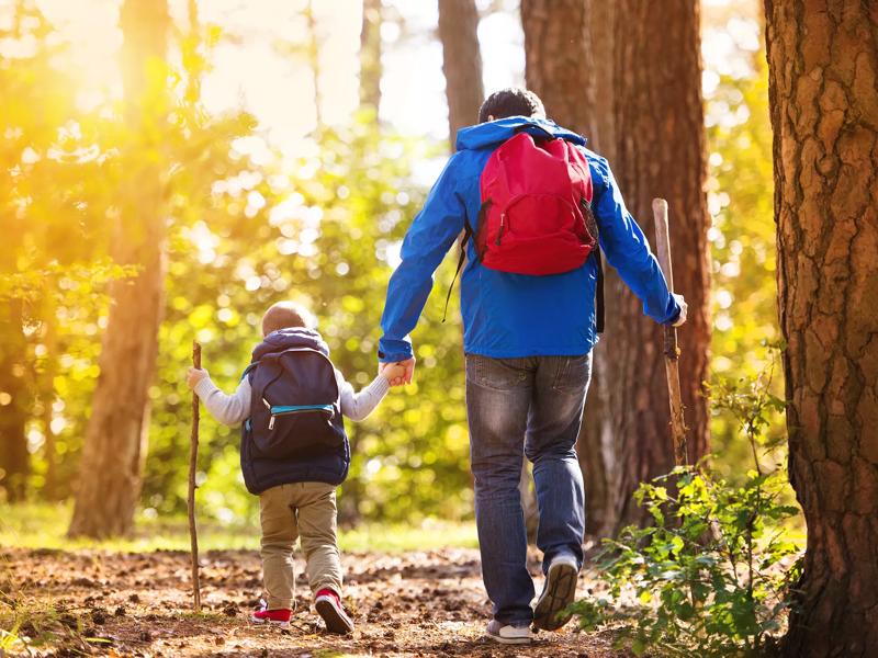 family hiking