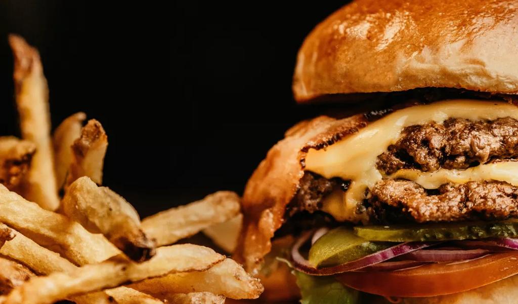 burger and fries