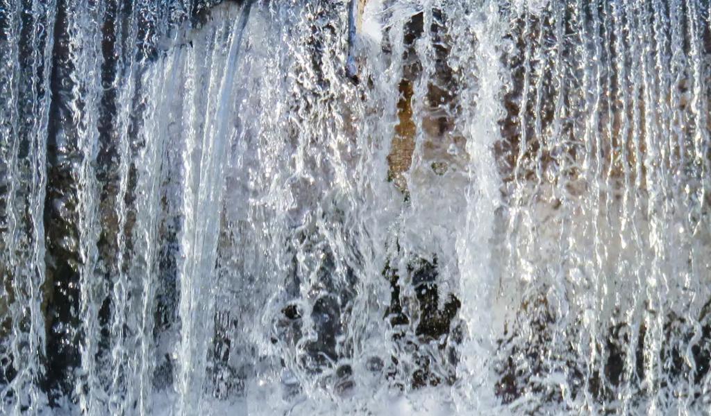 Cascading waterfall close-up